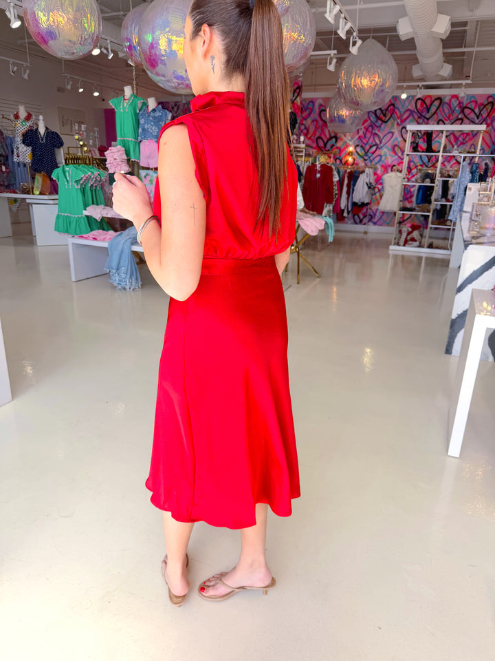 Scoop Neck Midi Dress | Colors