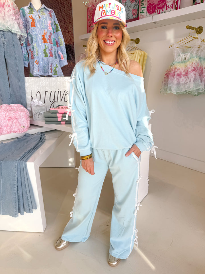 Aqua Blue Bows Set