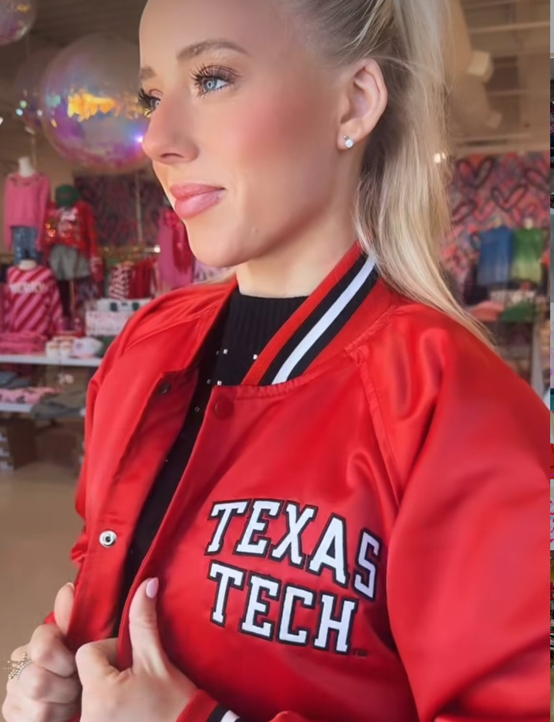 Red Double T Bomber Jacket