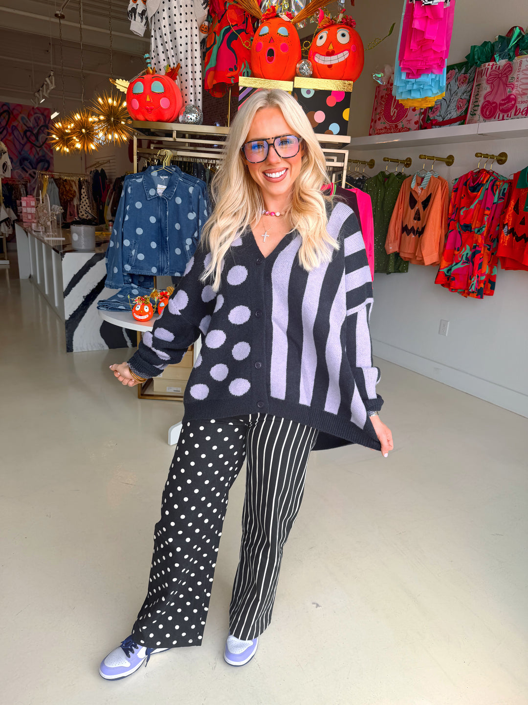 Black Mix, Dot & Stripe Pant