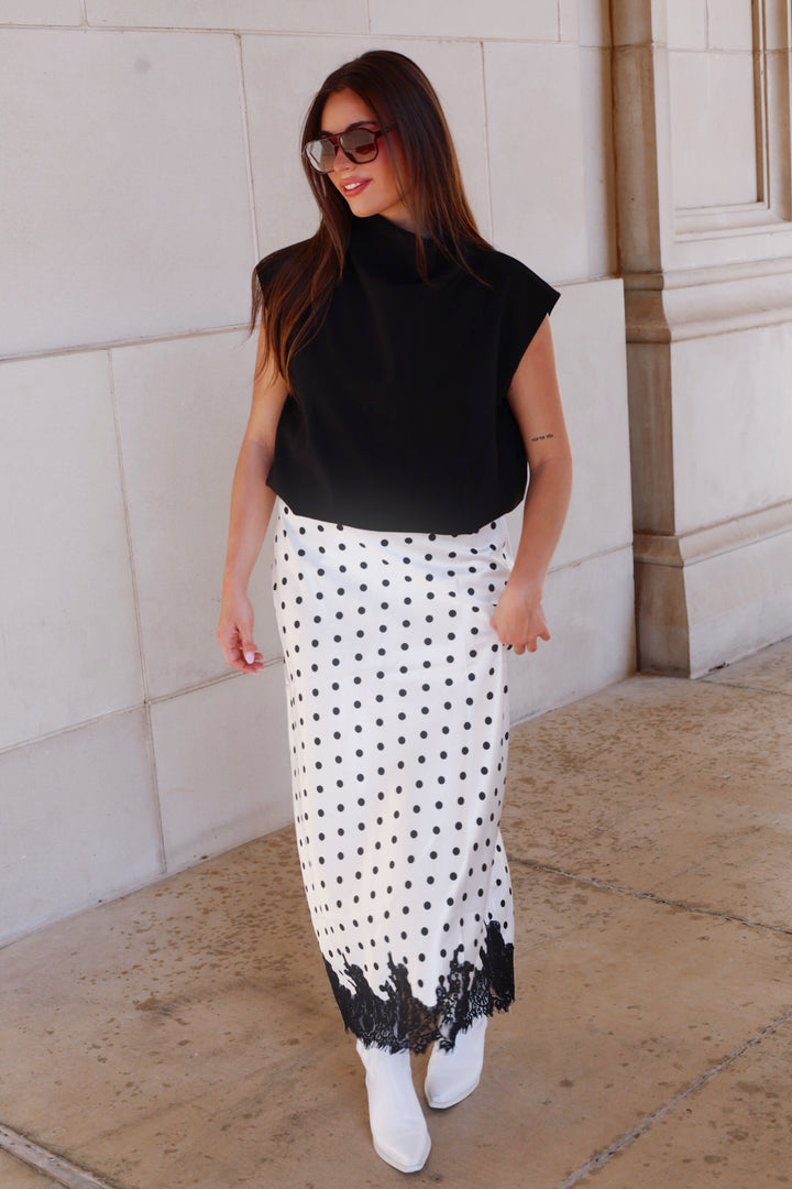 Black Scoop Neck Top