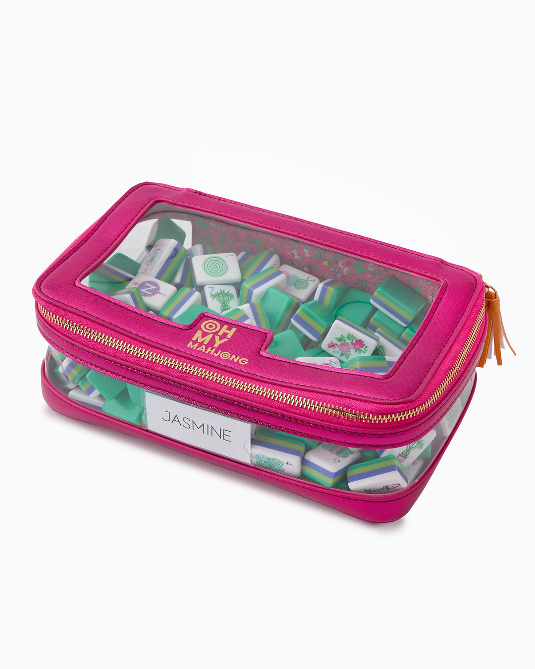 OH MY MAHJONG Hot Metallic Pink Tile Bag
