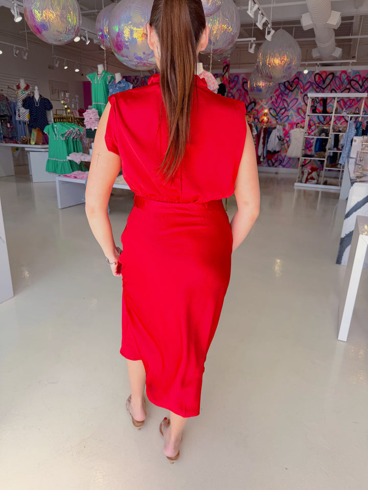 Scoop Neck Midi Dress | Colors