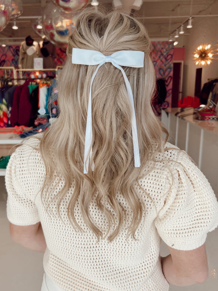 Fabric Bow Tie Hair Clip