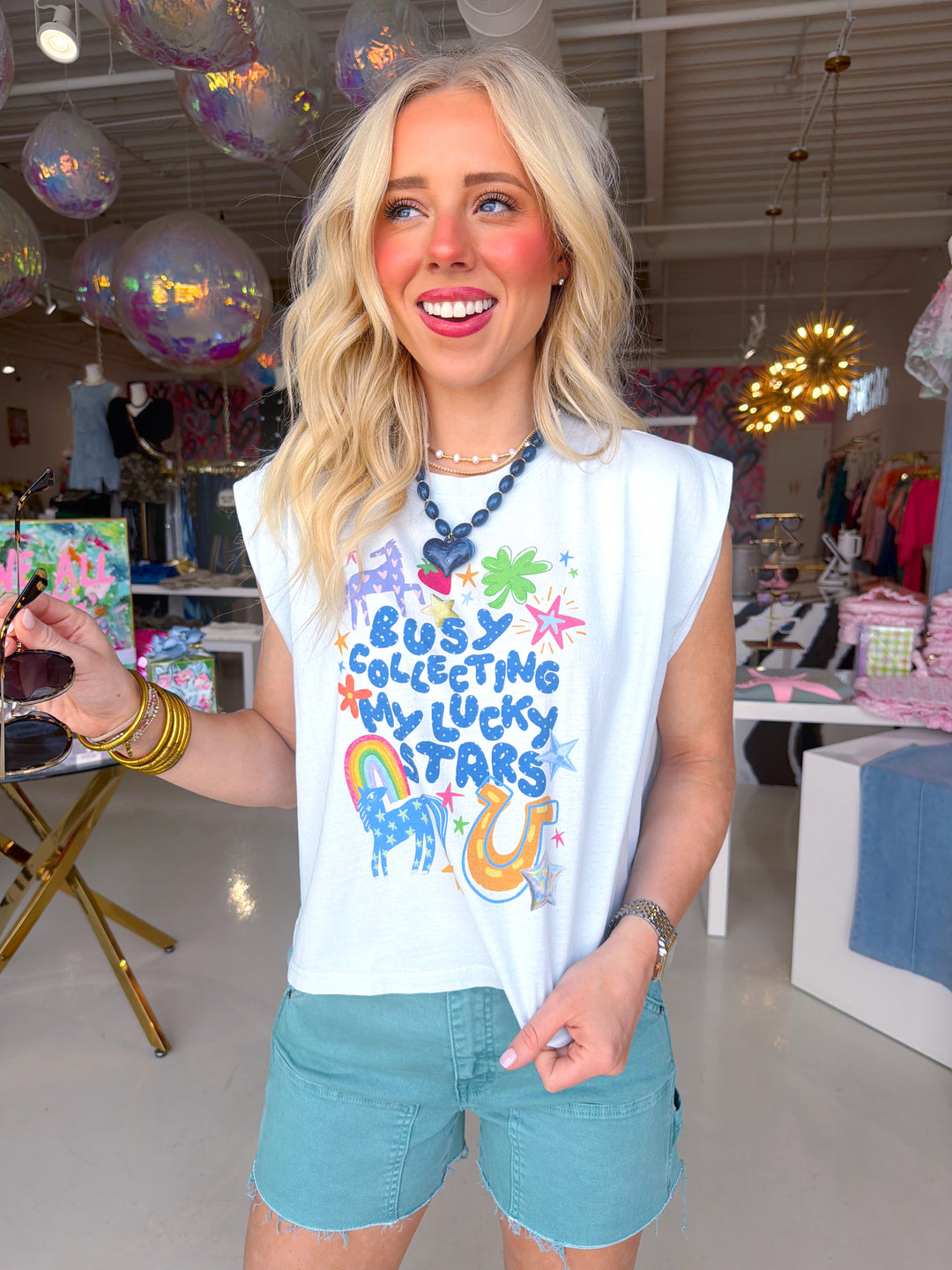 Busy Collecting My Lucky Stars Tank