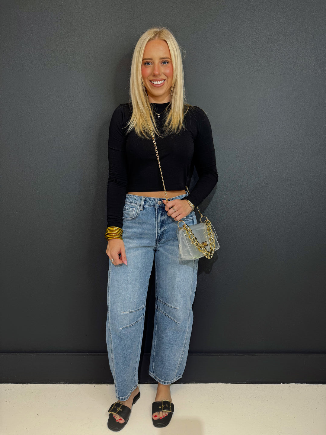 Clear Cross Body W/ Oversized Chain| 2 Colors
