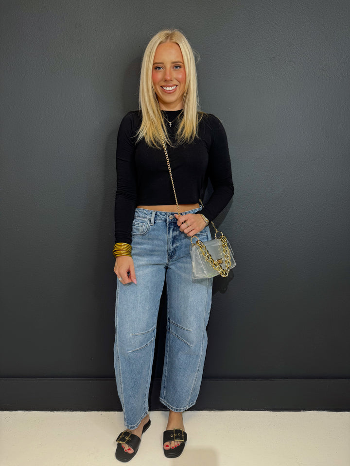 Clear Cross Body W/ Oversized Chain| 2 Colors