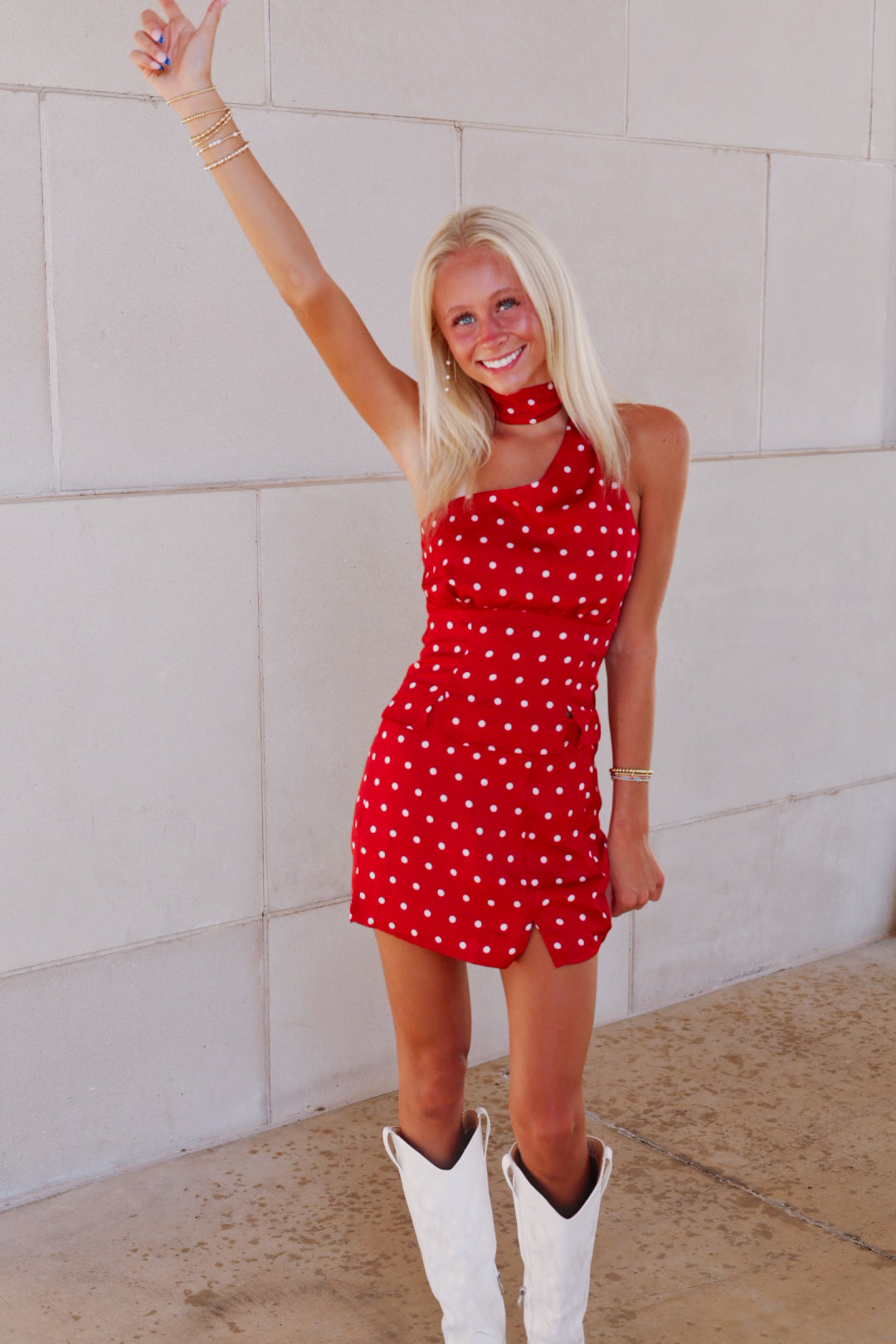 Red and Ready Polka Set