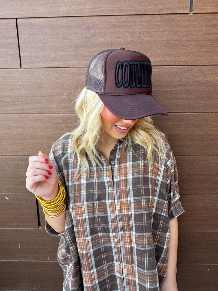 Brown|Black Country Trucker Hat