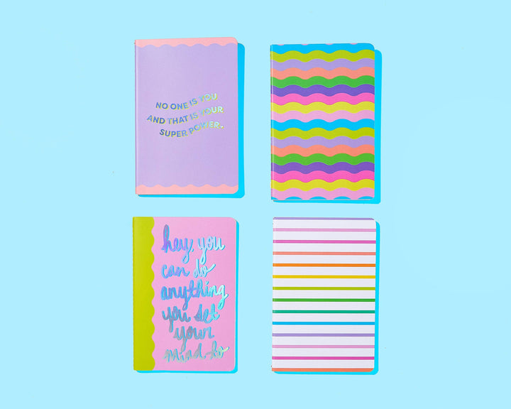 Neon Foil Mini Notebook Set