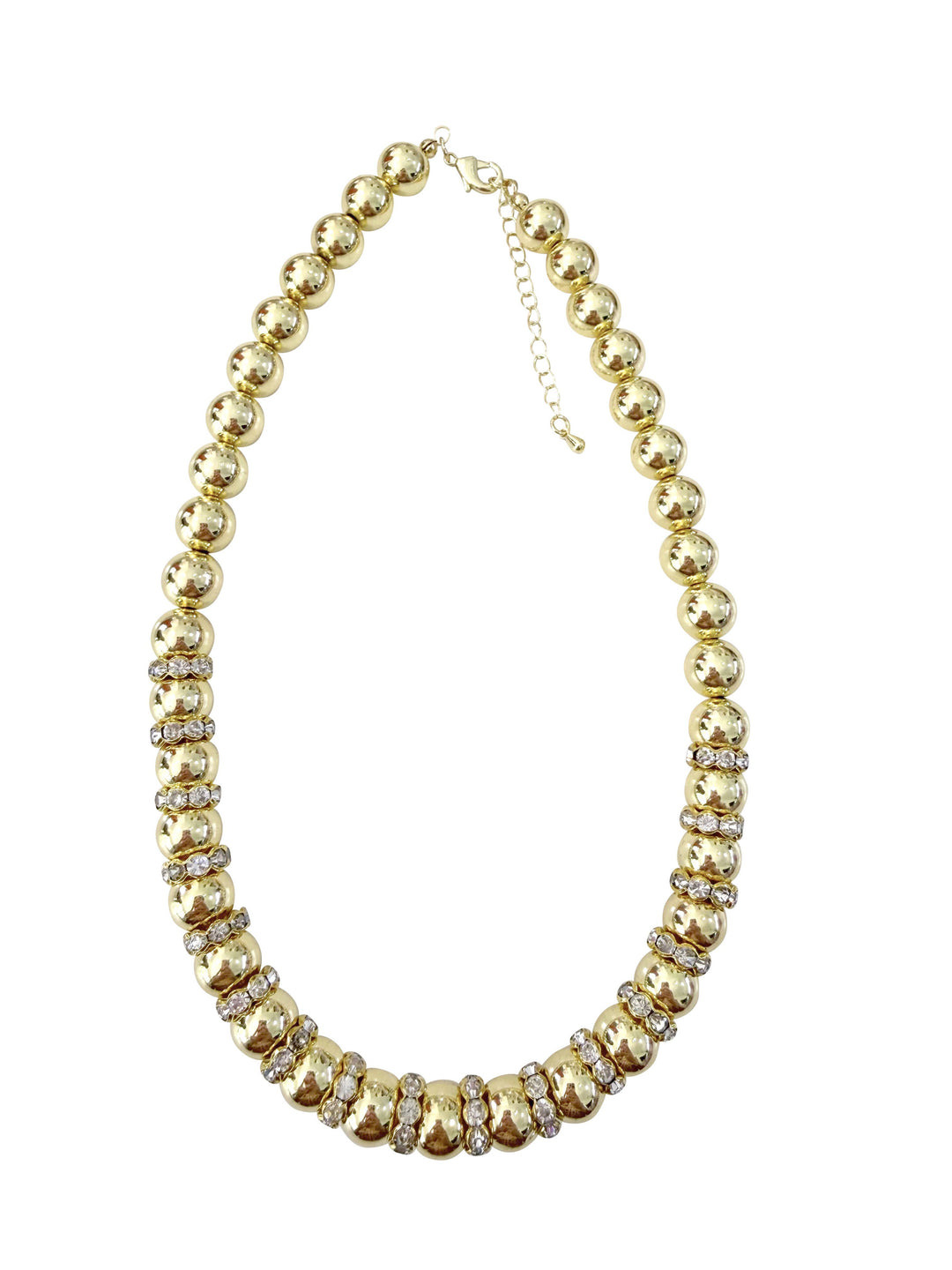 Highland CZ Large Ball Necklace- Gold