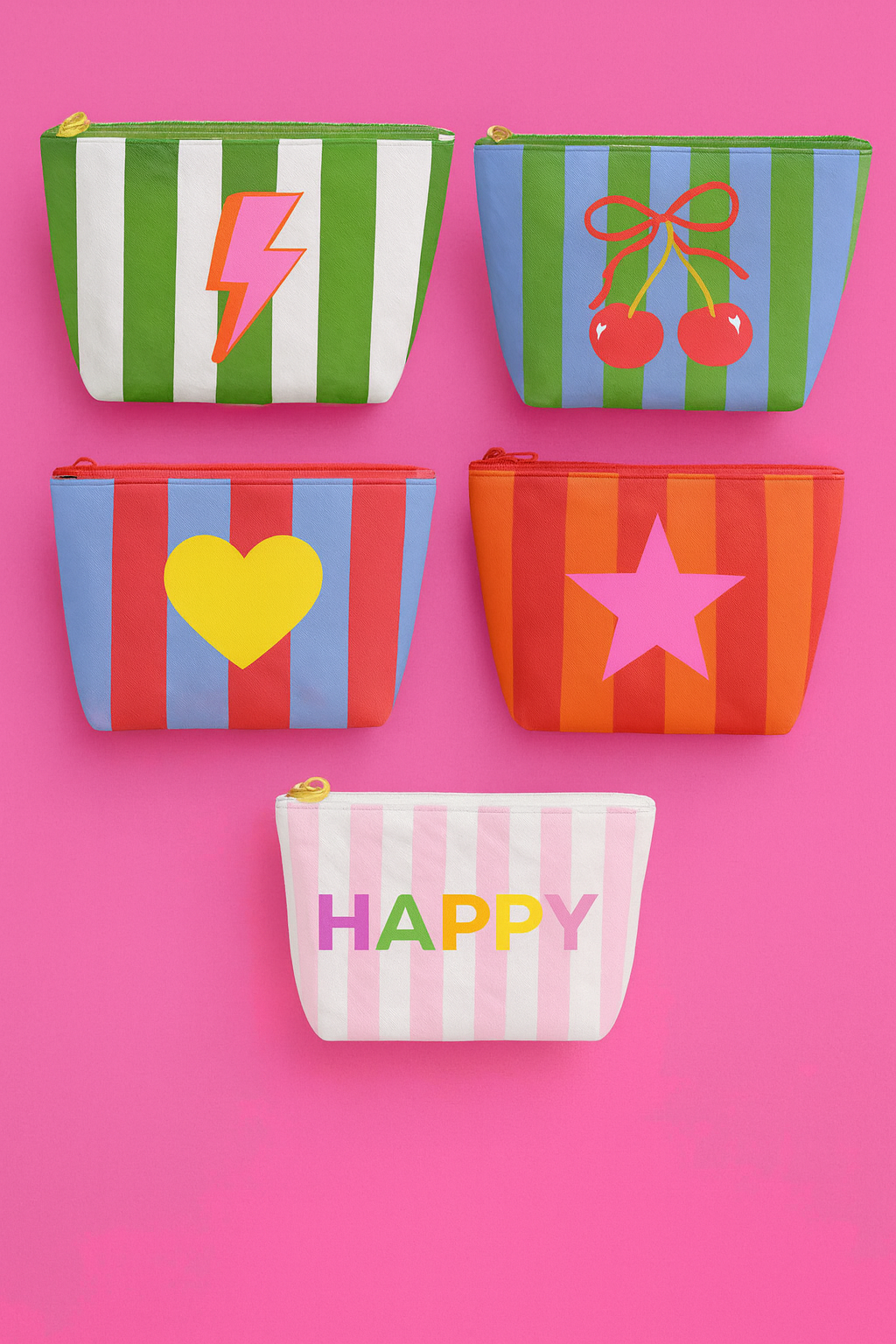 Cute Stripe Tyvek Pouch | Teen and Girl Stocking Stuffer