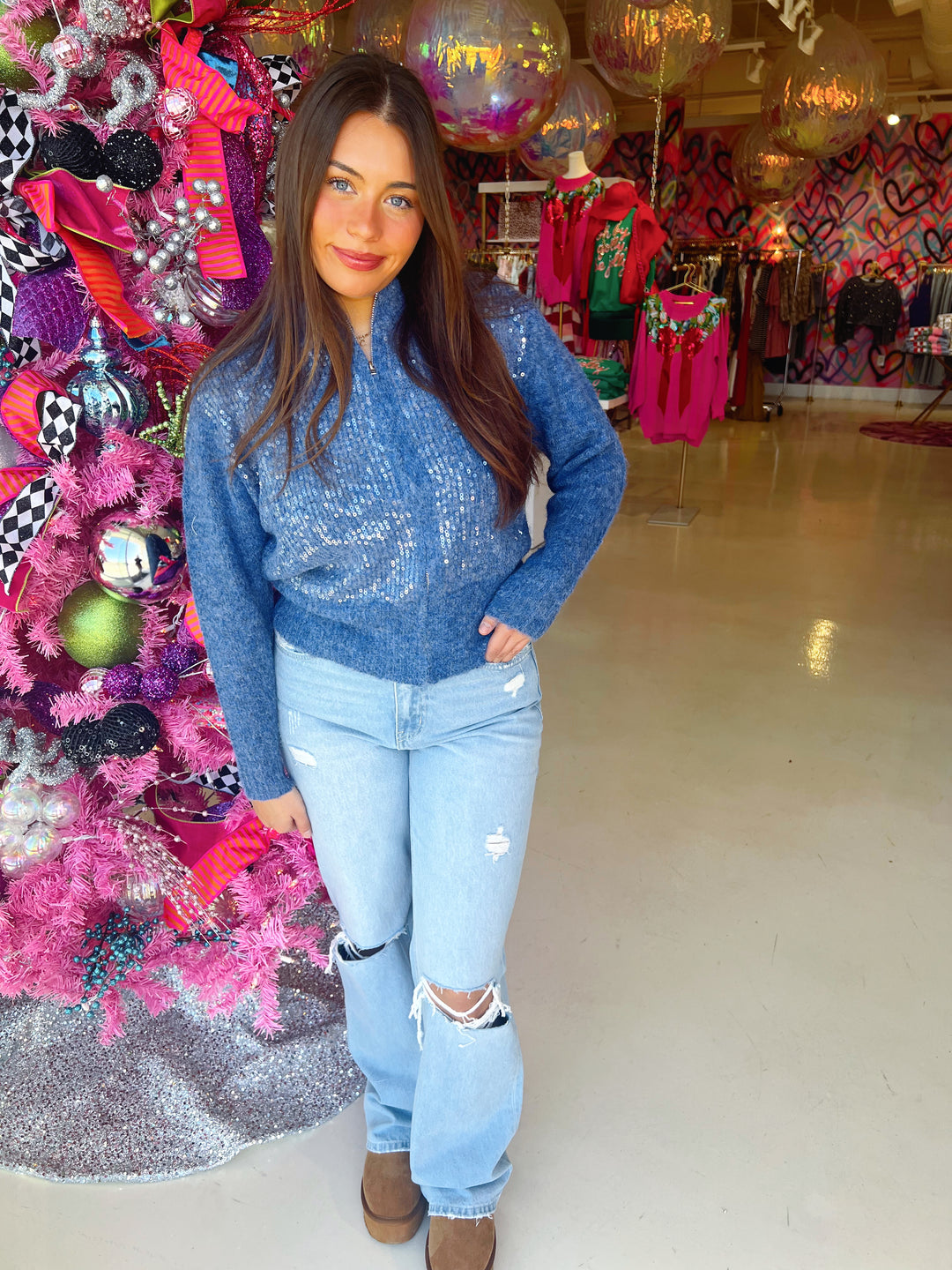 Blue Sparkle Sweater