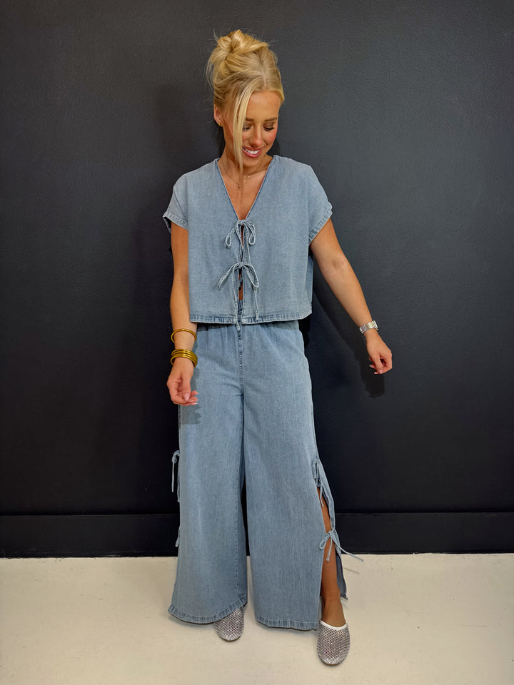 Delilah Denim Tied on the Side Pants