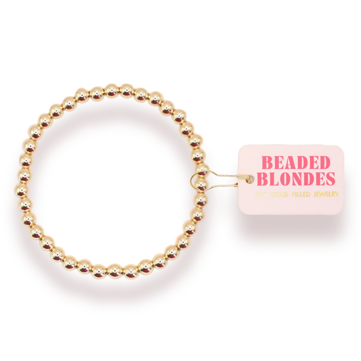 Beaded Blondes 5mm Gold Bracelet(kids size)