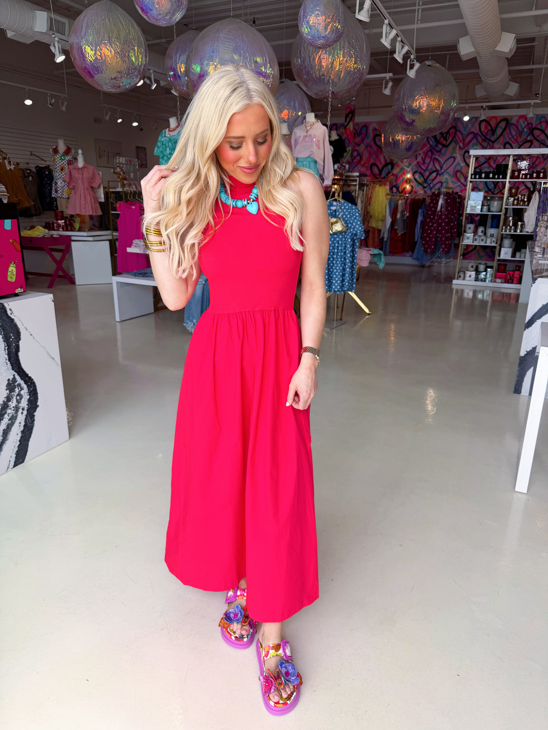 Coral Muse Maxi Dress