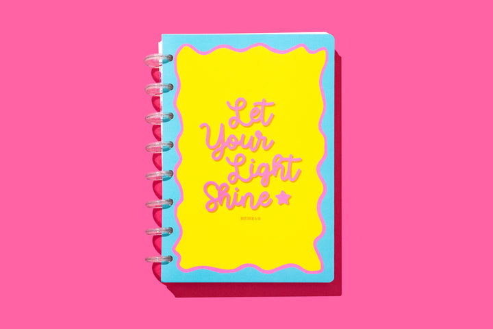 Spiral Disc Notebook - "Let Your Light Shine" - 200 Pages