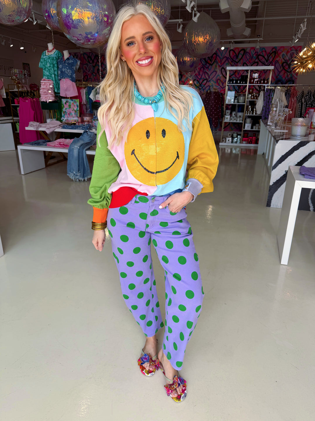 Prickly Pear Polka Dot Pants