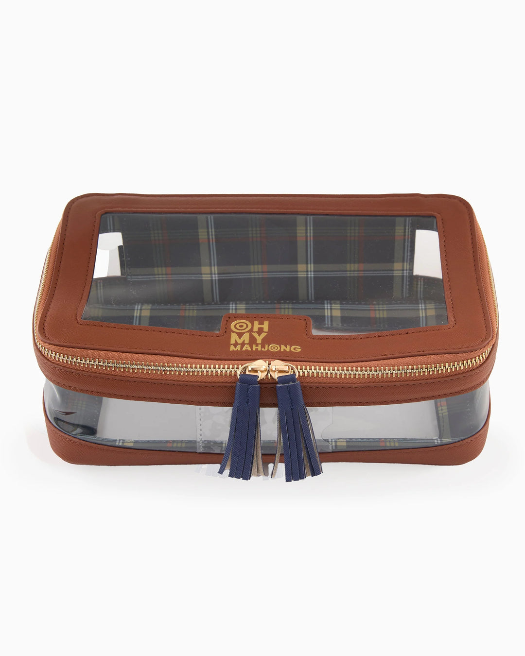 OH MY MAHJONG Cognac Tile Storage Bag