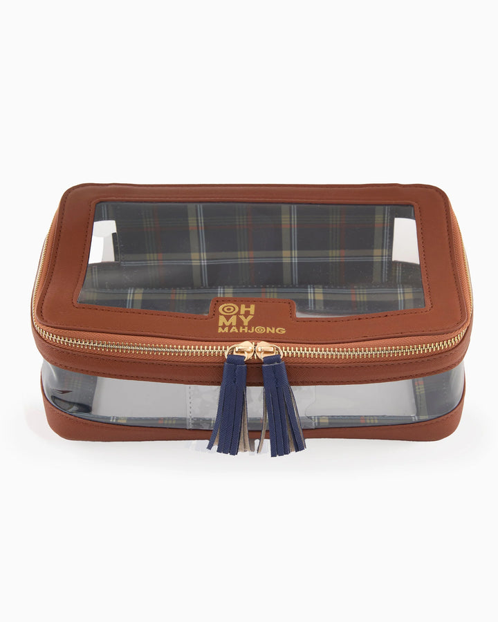 OH MY MAHJONG Cognac Tile Storage Bag