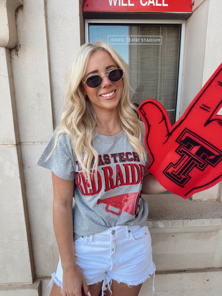 QOS Texas Tech Megaphone & Icons Tee