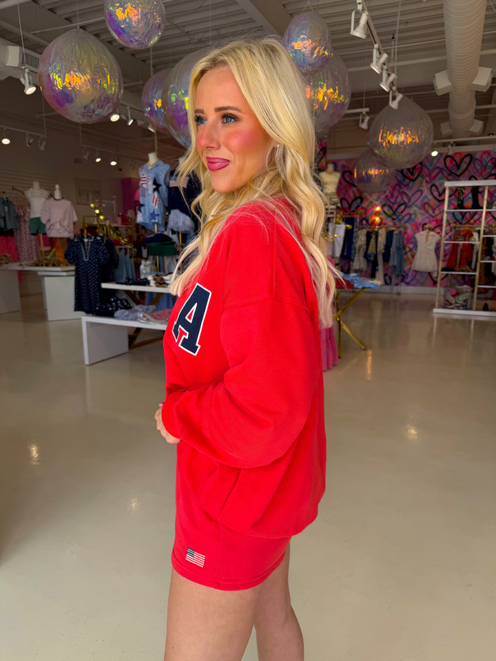 Cherry Red USA Sweatshirt