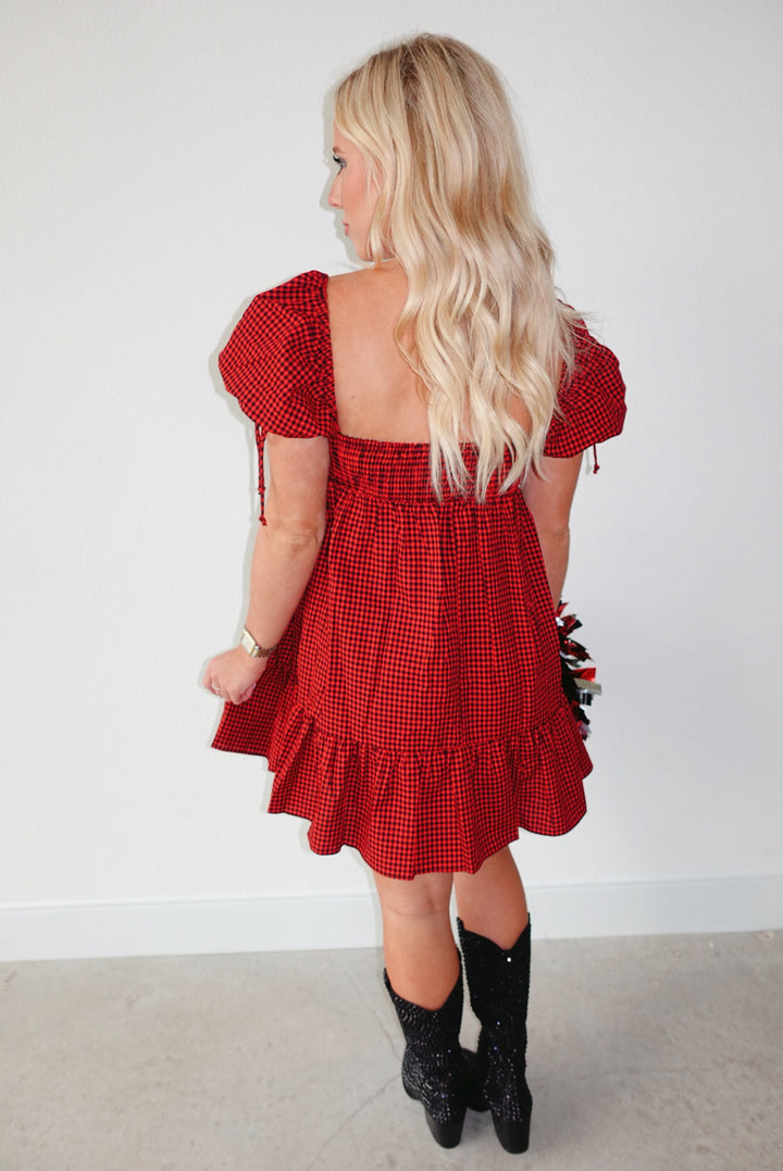 Black|Red Sassy Checkered Dress