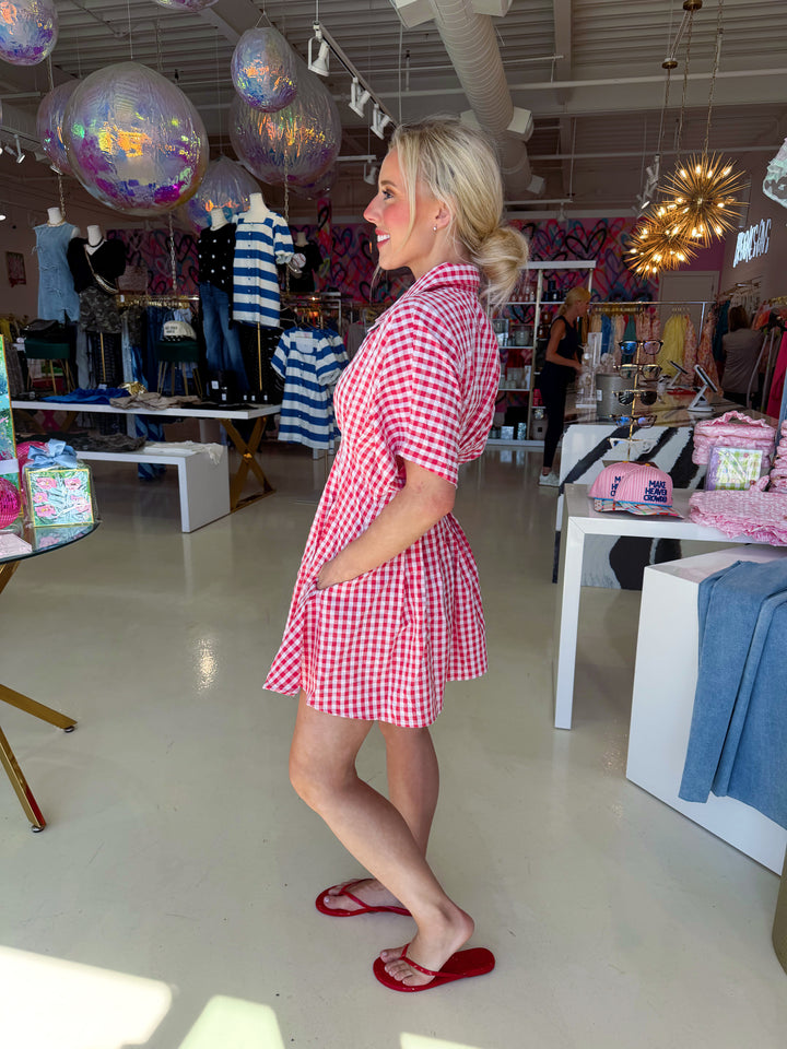 Gingham Baby Red Dress