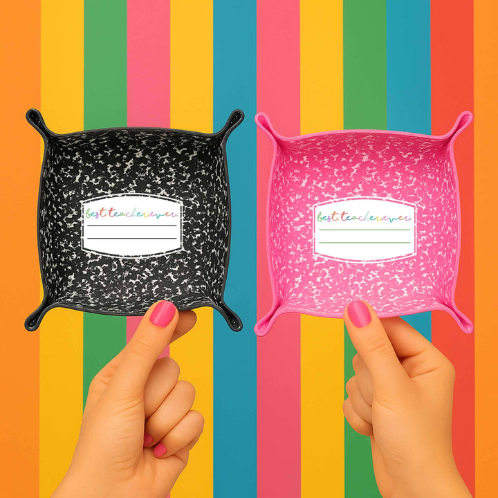 Best Teacher Ever teacher appreciation gift | Leather tray
