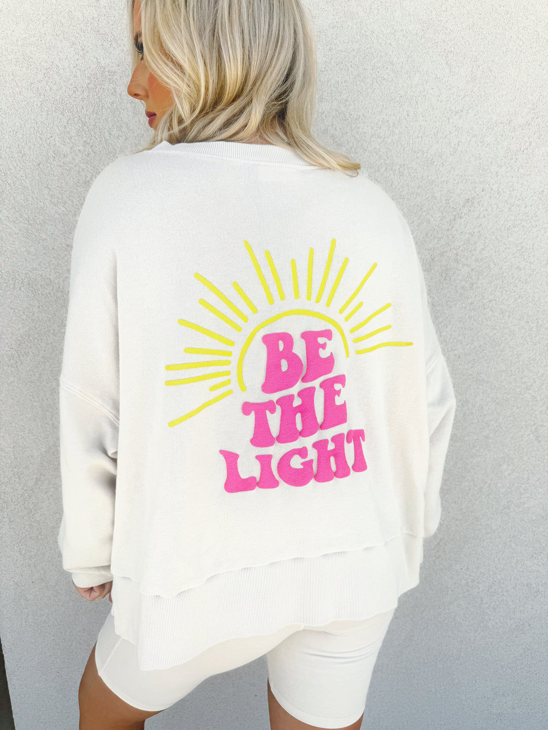 Be The Light Sweatshirt & Biker Shorts Set | 2 colors