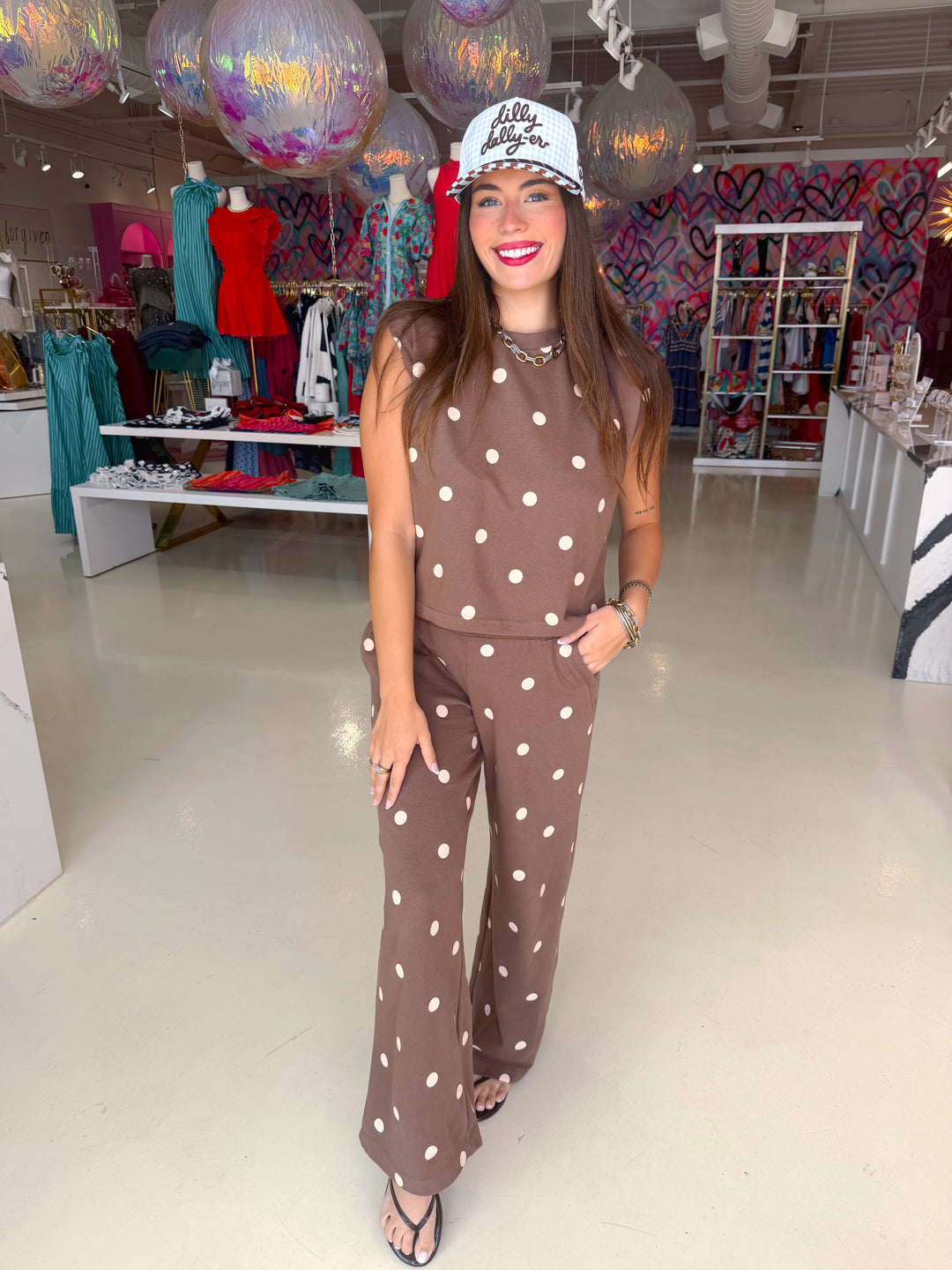 Mocha Polka Dot Set