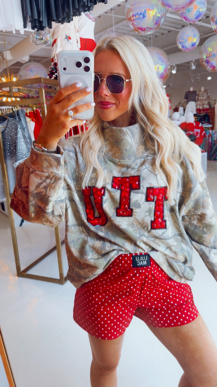 QOS Texas Tech Camo Mockneck