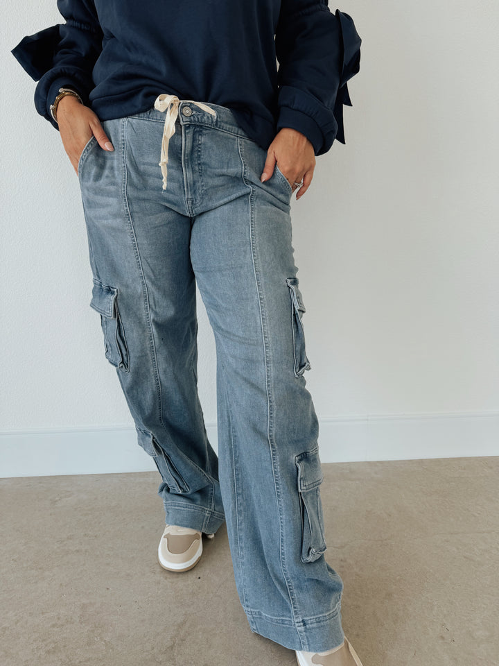 Hidden Medium Dark Alyx Baggy Cargo Jeans