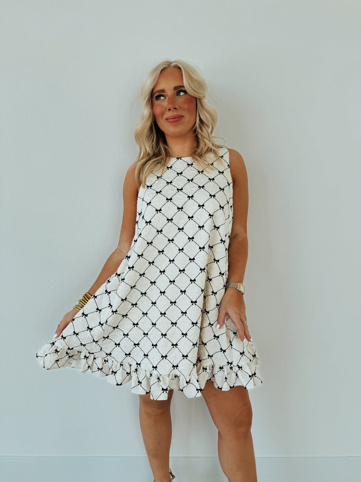 Flaunt It Bow Mini Dress