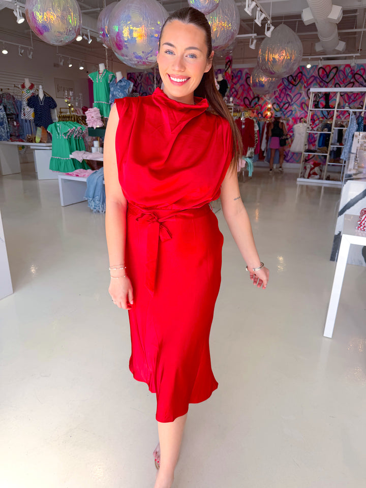 Scoop Neck Midi Dress | Colors