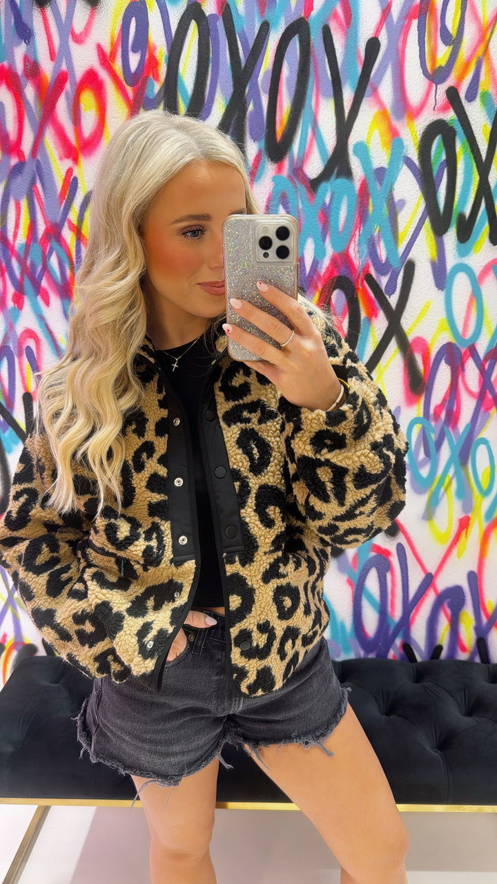 Love Me Leopard Sherpa Jacket