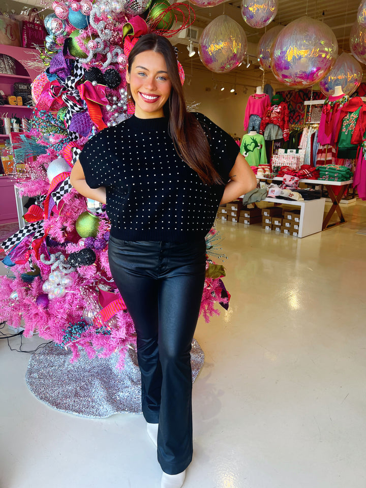 Skyler Sleeveless Rhinestone Sweater|COLORS