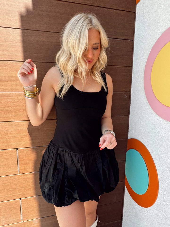 Sassy Black Bubble Dress