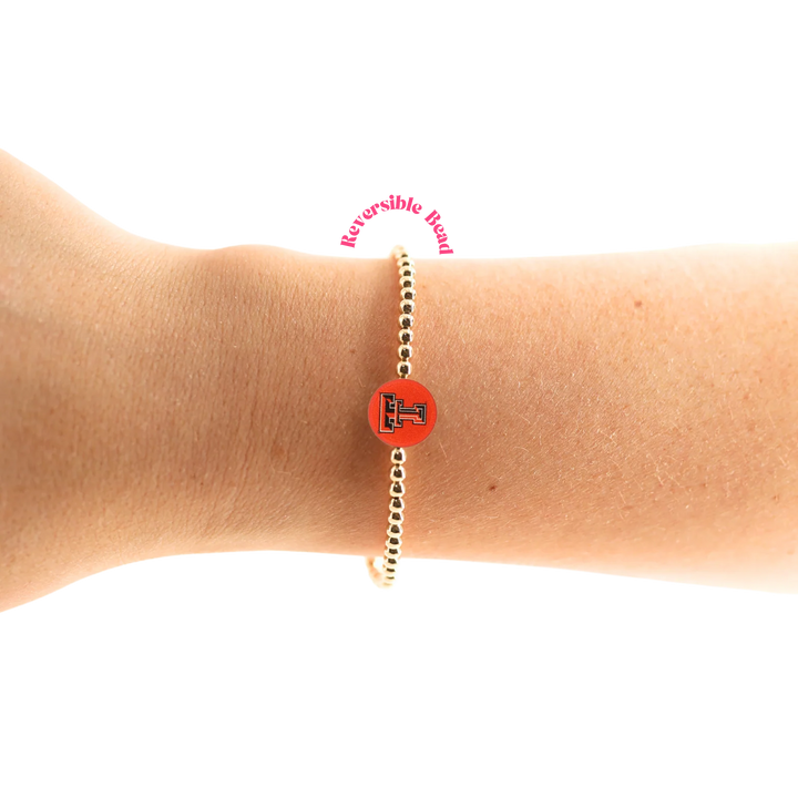 Beaded Blondes Texas Tech Logo Bracelet