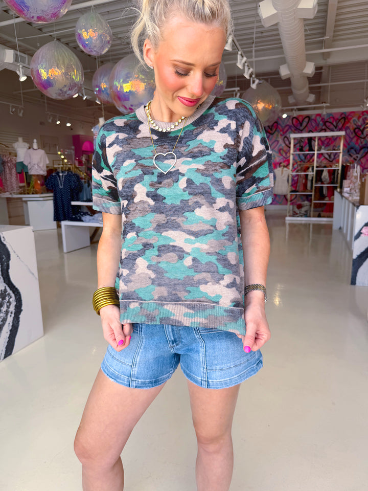 Cozy Camo Darling Sweater