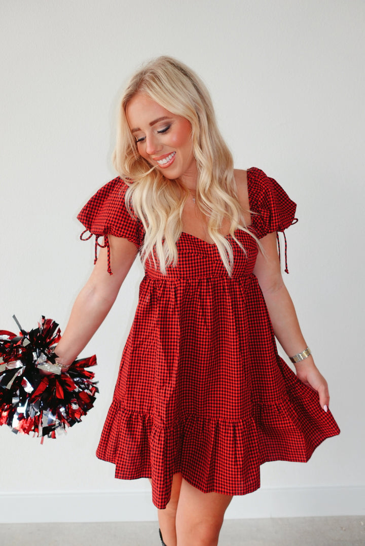 Black|Red Sassy Checkered Dress