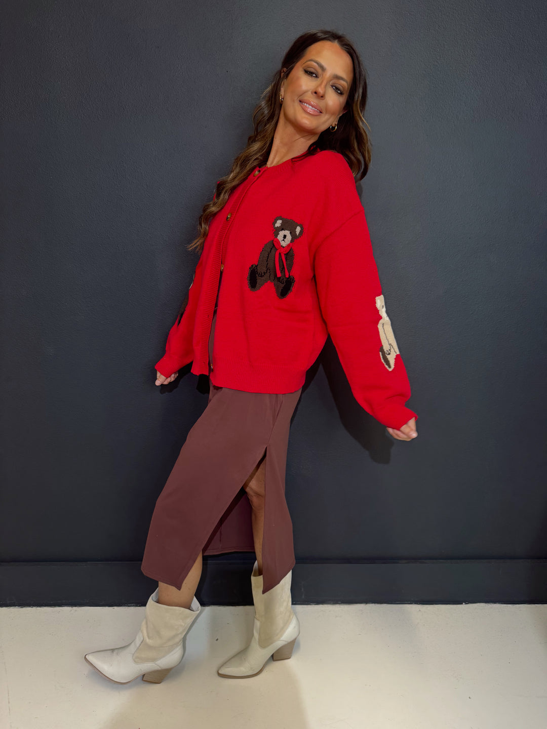 Tori Teaddy Bear Red Sweater