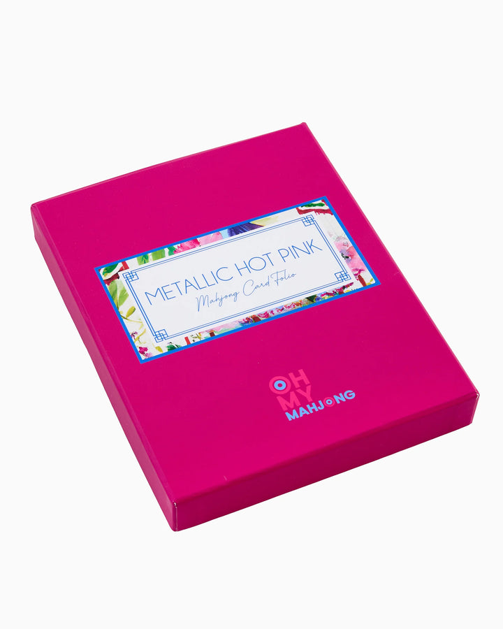 OH MY MAHJONG Metallic Hot Pink Card Folio