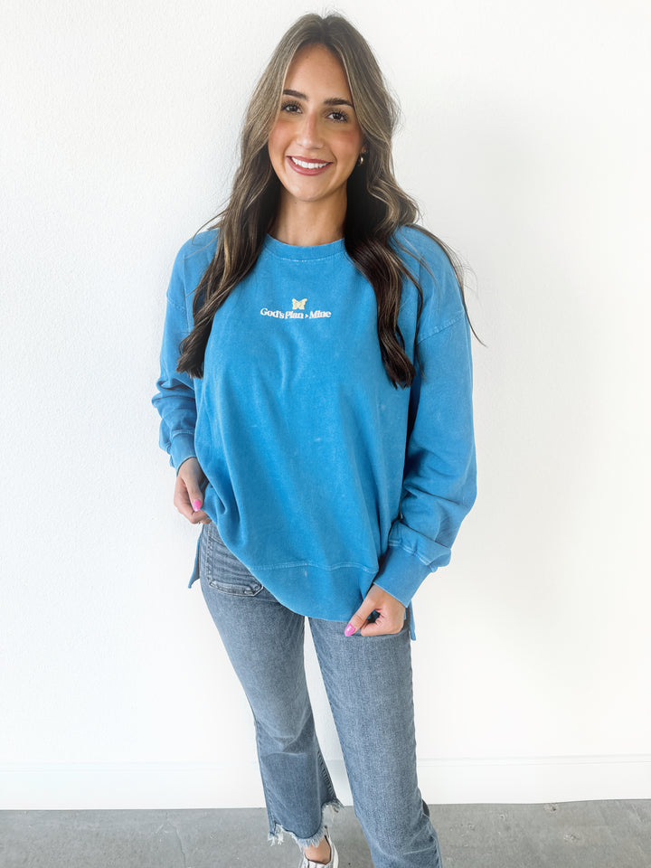 Jadelynn Brooke Faith Over Fear Mineral Wash Sweatshirt