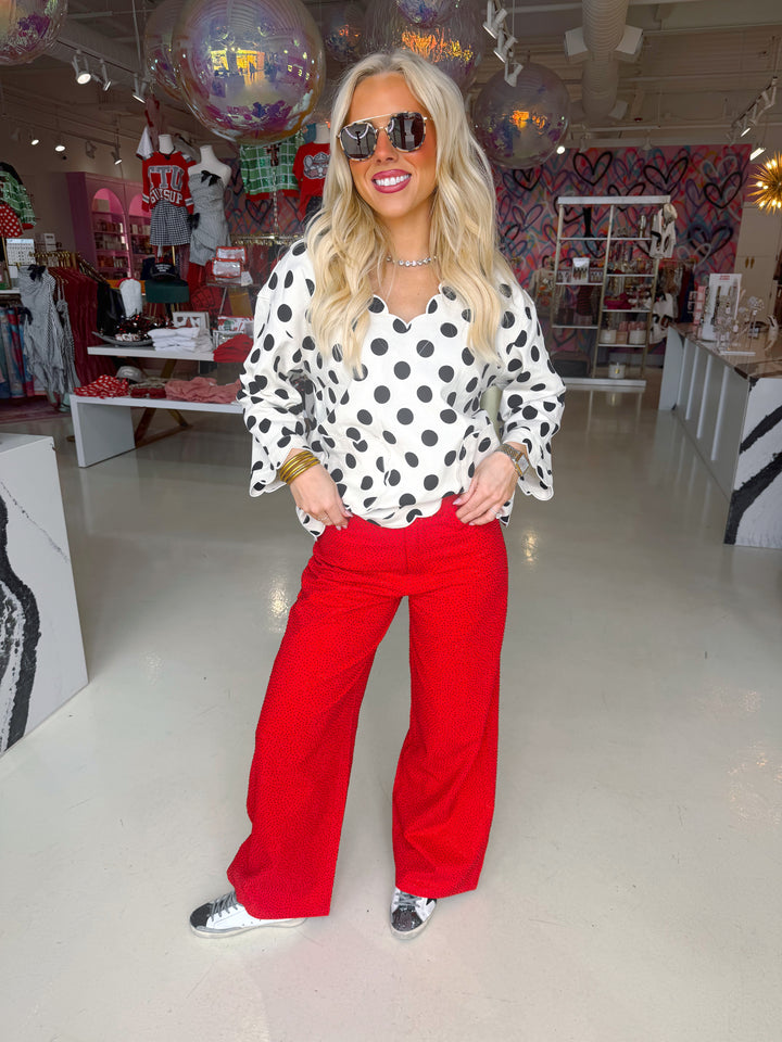 Queen of Sparkles Red Rhinestone Jeans