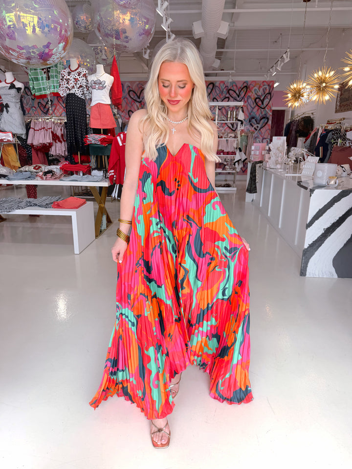 Karlie Pleat Maxi Dress