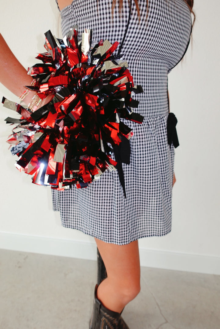 Field Goal Gingham Mini Dress W/ Bow| 2 Colors