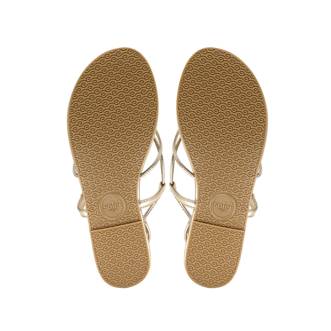 ANGIE - GOLD WRAP SANDALS
