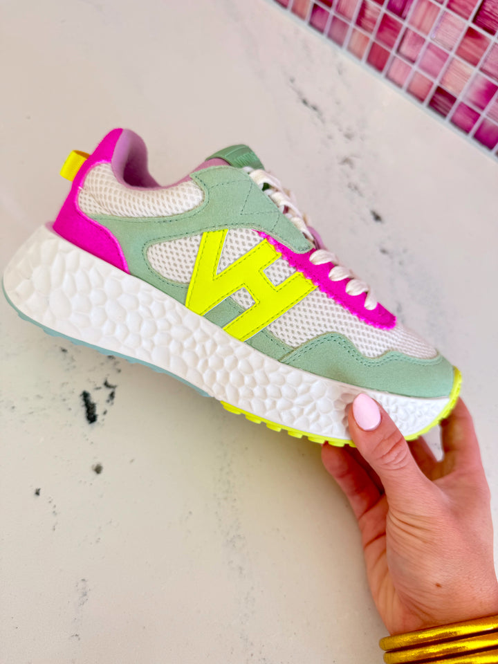 VH Starling 1 Pink/Mint/Yellow Running Sneaker