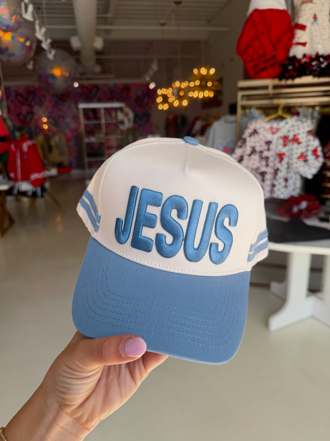 Blue "JESUS" Hat
